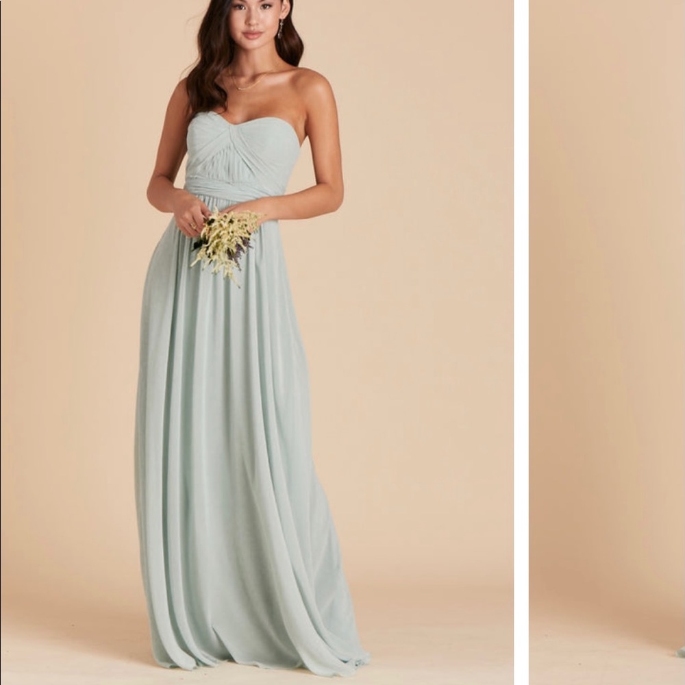 Like New Birdy Grey Grace Convertible Chiffon Bridesmaid Dress
